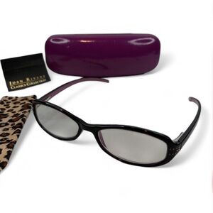 Vintage Joan Rivers 2.5 Reading Glasses Black and Purple Vintage Glasses